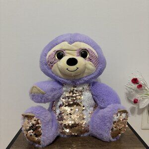 ✨ Purple Sequin Sloth Plush Set ✨